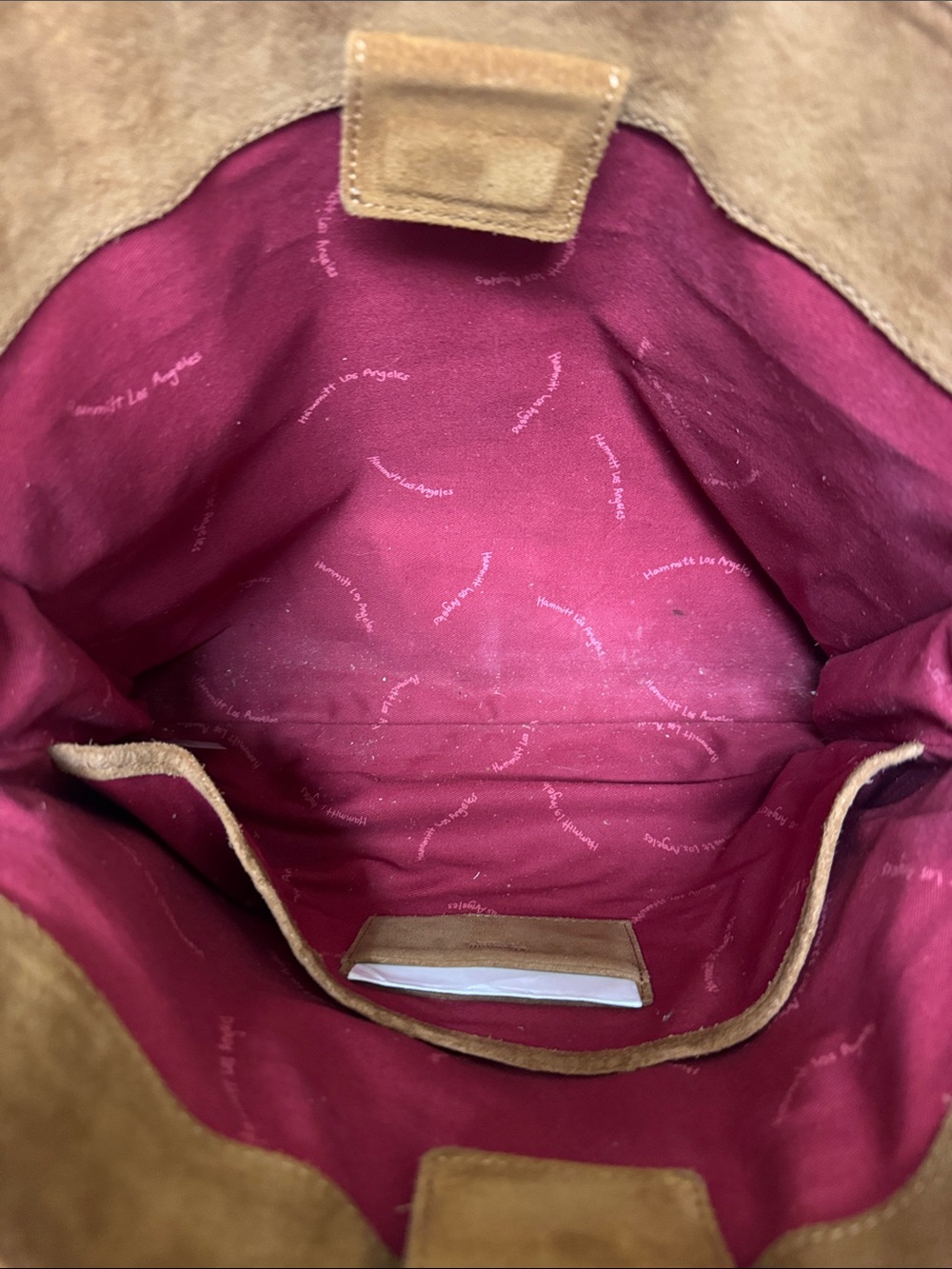Hammitt Benjamin Cognac Brown Suede Tote Bag - Picture 8 of 11